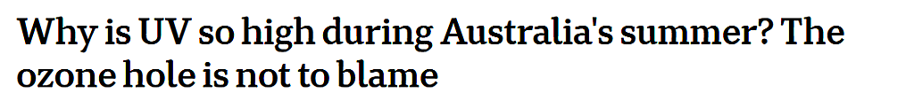 澳洲阳光为何如此毒辣？紫外线水平比北半球高出10%，真相和臭氧层破洞无关（组图） - 1