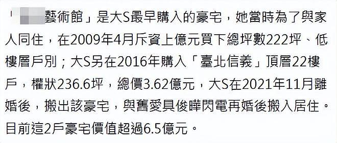 疑大S邻居发声，不满豪宅放骨灰炮轰小S自私：为什么不放你家？（组图） - 5