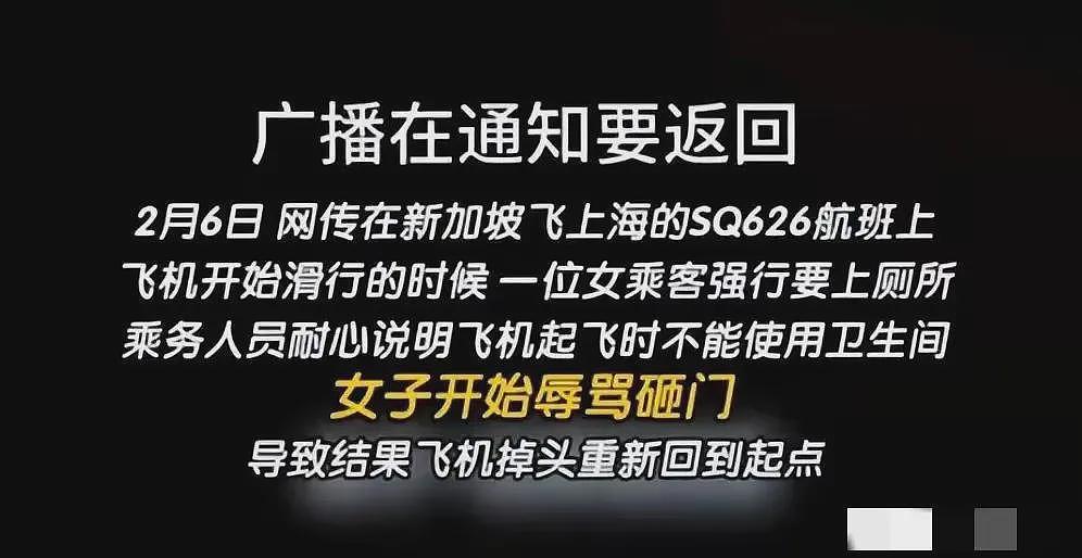 女子在飞机滑行时如厕遭拒后打砸、辱骂致飞机被迫返航，二人被警方带走（组图） - 2