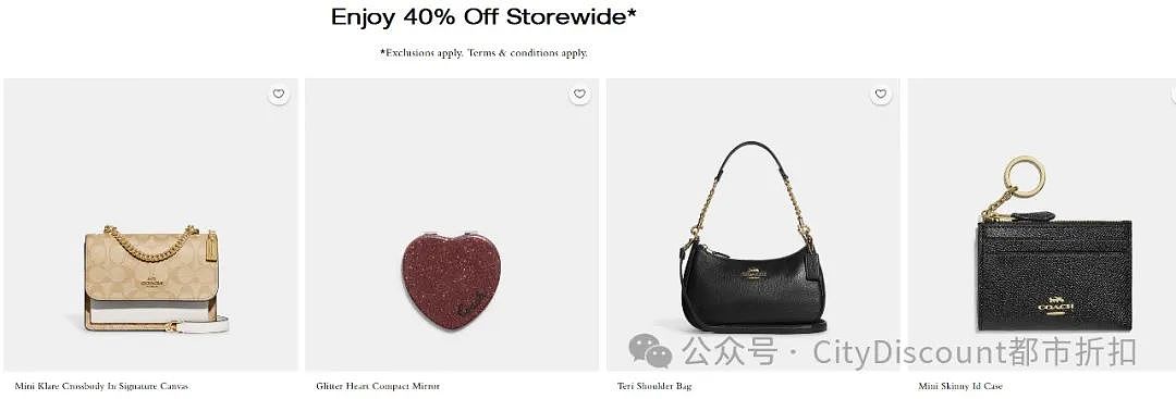 【Coach Outlet】澳洲官网鞋包/配件折上折特卖（组图） - 1