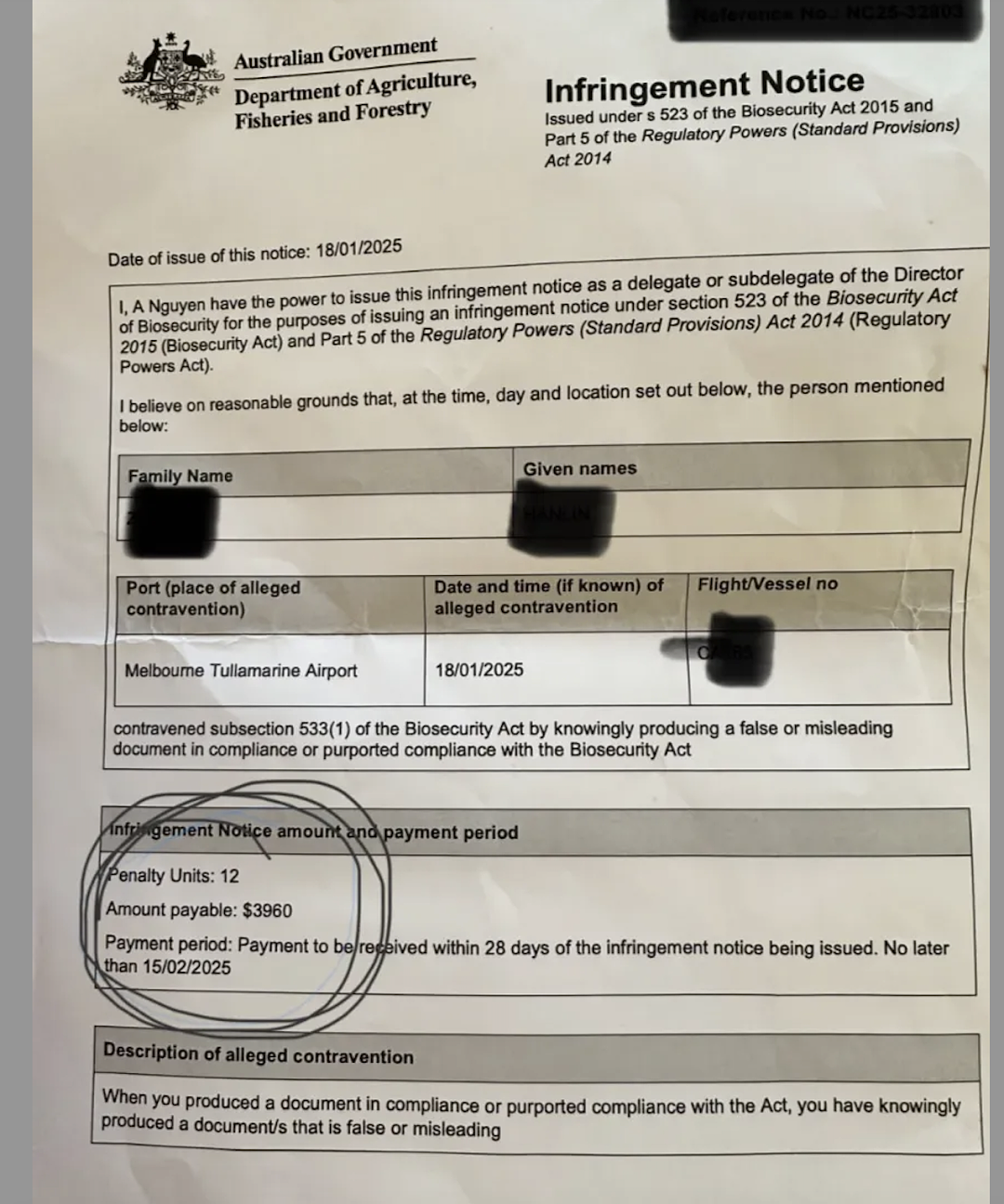 重罚！澳洲华人刚下飞机，就收到$3960刀罚单！这些错误真的不能再犯了...（组图） - 4