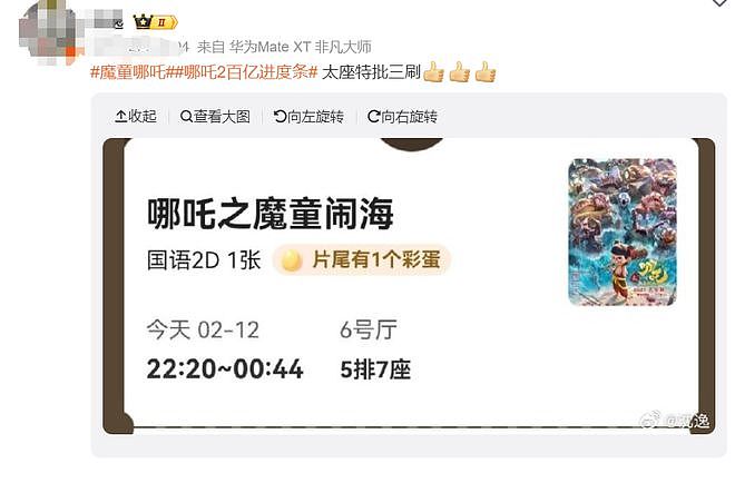 冲刺100亿，《哪吒2》进入全球影史前20！网友自发相约“二刷”：参与“百亿项目”（组图） - 3