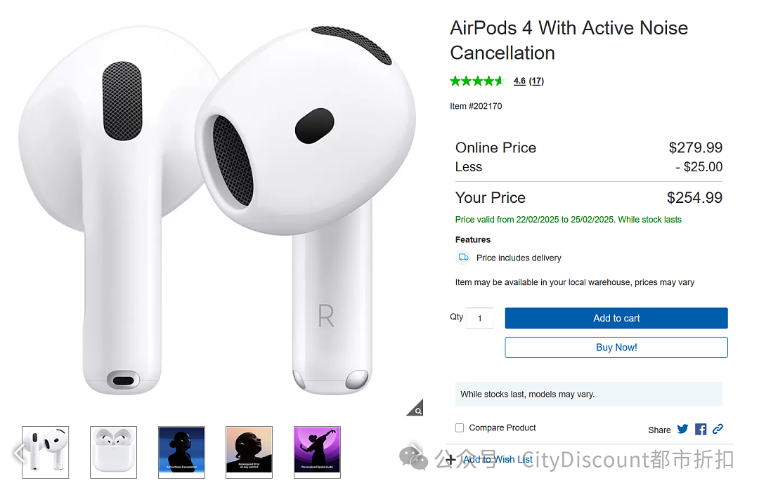 【Officeworks】Apple AirPods 4 特卖（组图） - 1