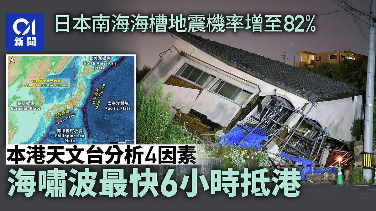 游日注意！南海海槽地震机率增至82%，香港天文台：4因素决定对港影响（组图） - 1