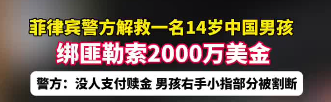 赎金2000万美金！14岁华人男孩遭绑架，更多信息流出（组图） - 1