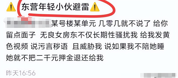 23岁小伙自曝被30岁女房东性骚扰不陪不退押金，聊天被扒对方口气太辣眼！（组图） - 7