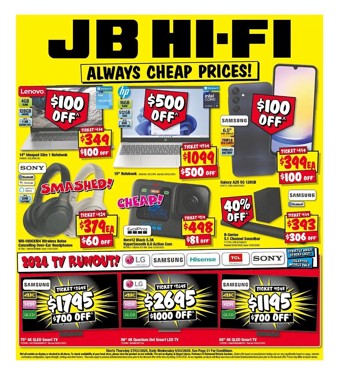 2月28日~3月5日！JB-Hifi最新特卖来袭，笔记本电脑/空气炸锅大降价（组图） - 1