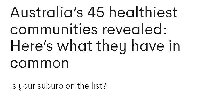 住这里能多活8年！墨尔本多个华人区上榜！全澳最健康的区公布！（组图） - 1