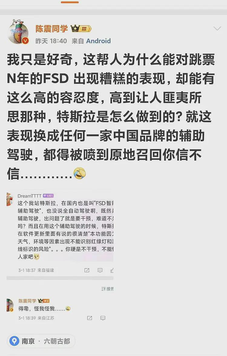 陈震：很好奇这帮人对特斯拉有那么高容忍度，换国产车早被喷死（组图） - 1