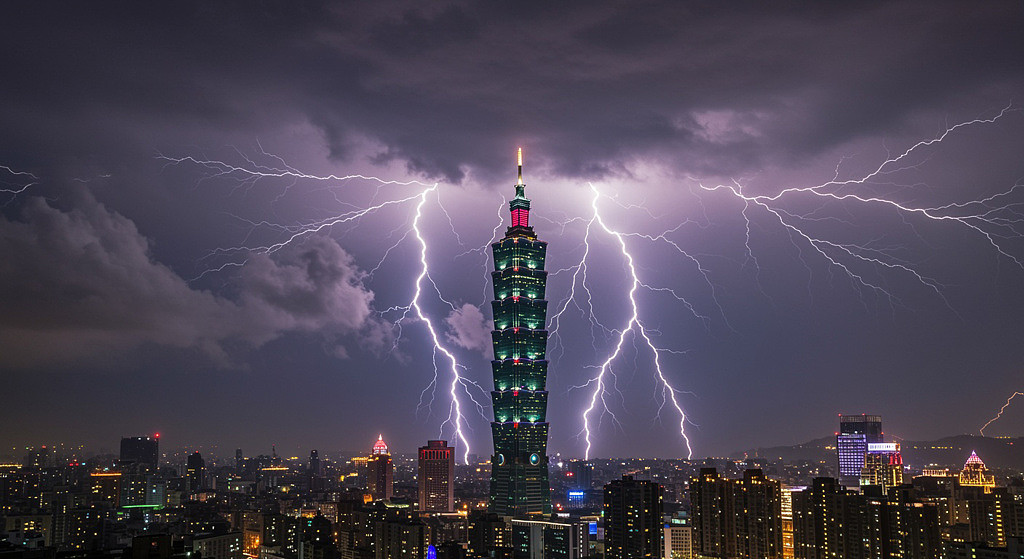 台北101大楼遭雷击！震撼画面跃上美媒ABC（视频/组图） - 1