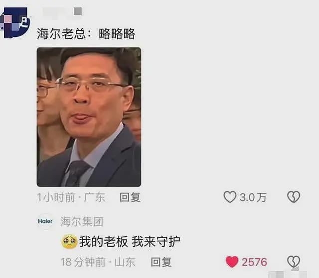 网友笑疯！海尔总裁光芒被雷军掩盖，公司号竟集体爆笑“护主”？（组图） - 2