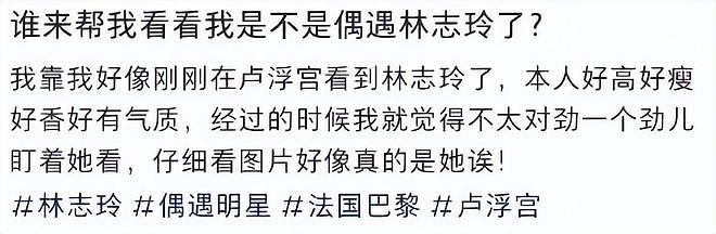 法国卢浮宫偶遇林志玲，穿长款黑皮衣又高又瘦，像模特一样好漂亮（组图） - 2