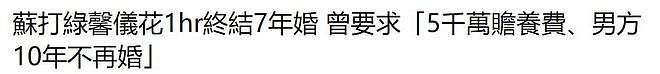 苏打绿馨仪离婚！男方出轨10年内不准再婚，还需支付5000万赡养费（组图） - 4