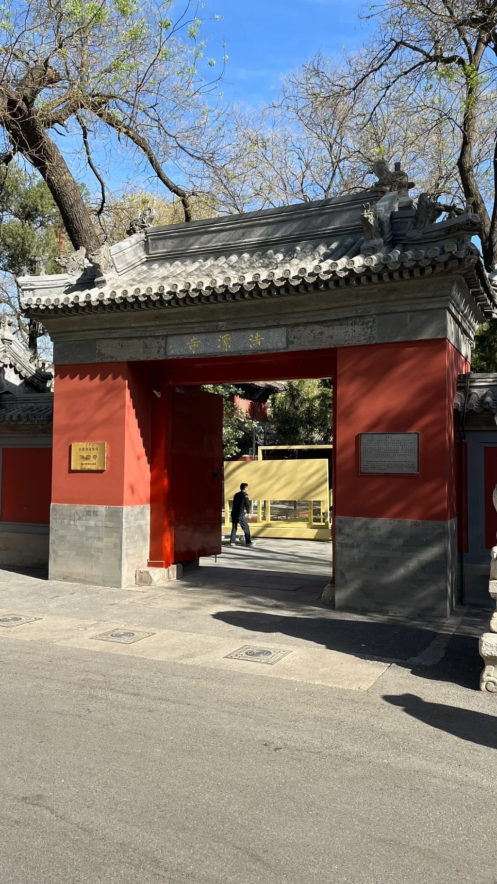 北京法源寺600年石狮子遭缺德游客刻意推倒，身首异处（视频/组图） - 2