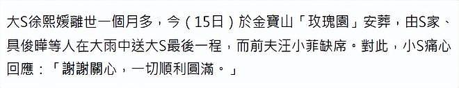 永别了！大S葬礼用时40分钟，十余名至亲泪别，千万墓地没放遗照（组图） - 12