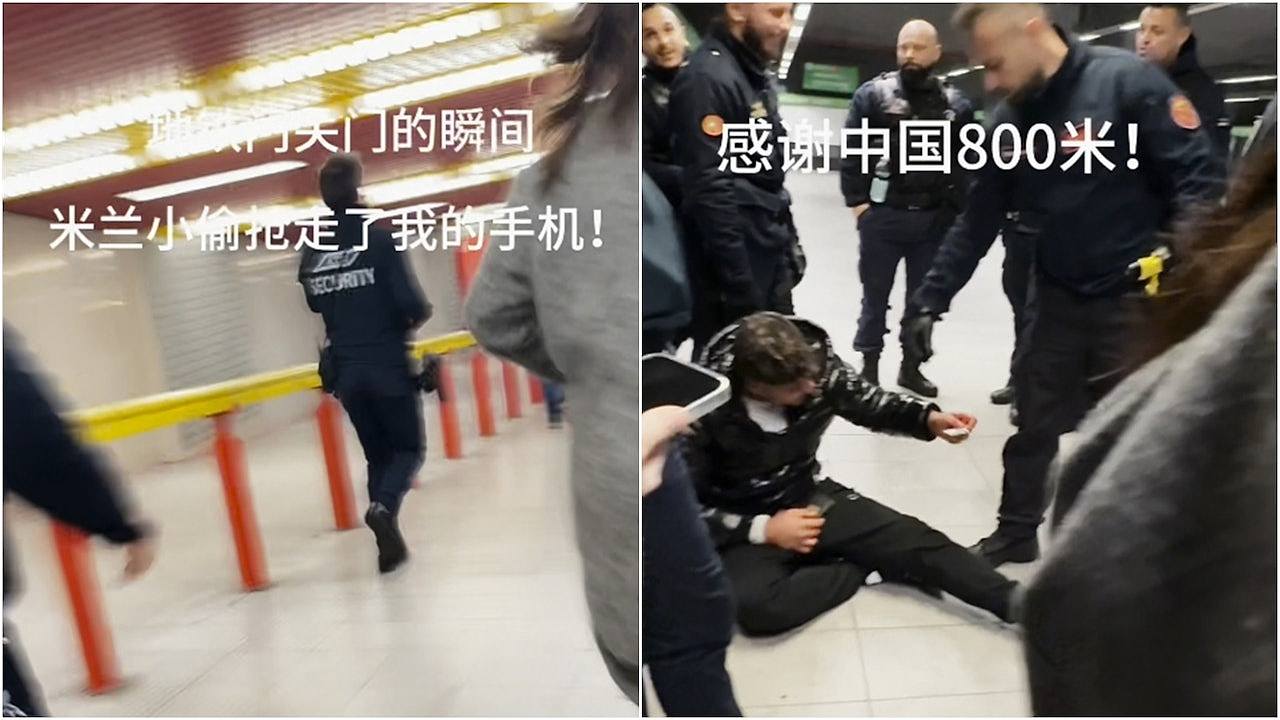 中国女留学生米兰地铁站被抢手机，怒追数百米与警察联手擒获小偷（组图） - 1