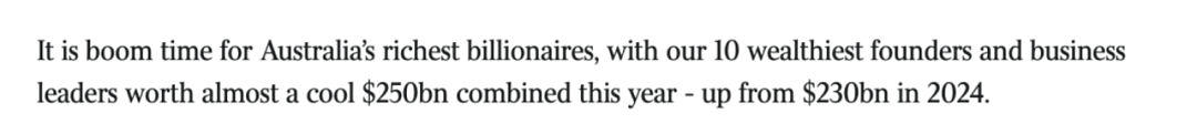 澳洲十大富豪榜来了！科技新贵翻车、71岁富婆撒钱…这届富豪戏太多！（图） - 2