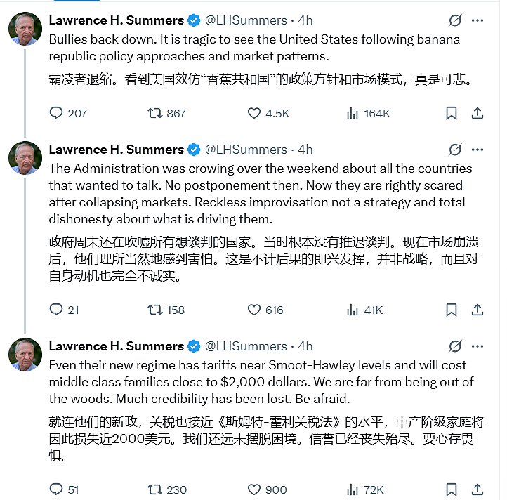 美股大奇迹日,美前财长:霸凌者退缩,看到美国这样,真的悲哀(组图) - 10