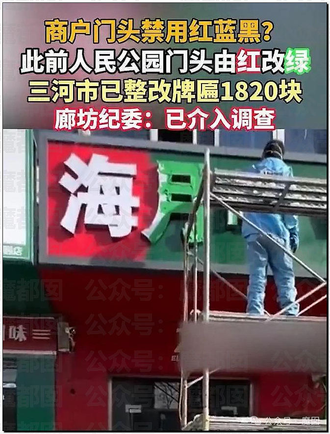 绿色蜜雪冰城事件发酵！三河勒令改招牌颜色引发广告协会抵制！官媒全部下场怒斥（组图） - 15