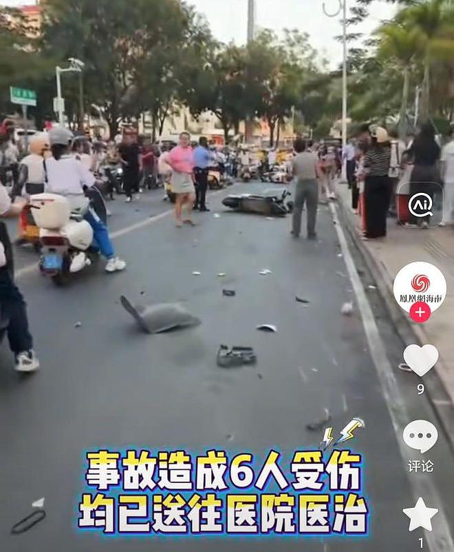 三亚一60岁女子突发撞倒电动车及行人致6人伤!警方通报释,现场惨烈画面曝(视频/组图) - 4