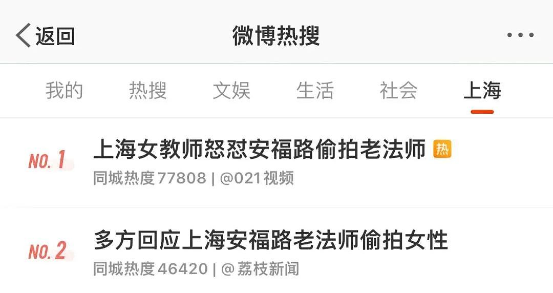 上海一女教师安福路上怒怼“老法师偷拍”:天天拍小姑娘的胸和腿!被骂爷叔:委屈(组图) - 1