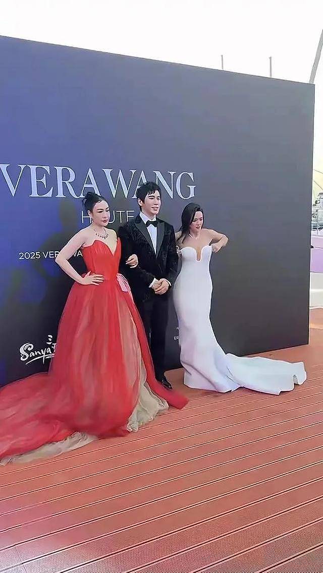 54岁钟丽缇深V礼服惊艳三亚!与小12岁老公同框(组图) - 7