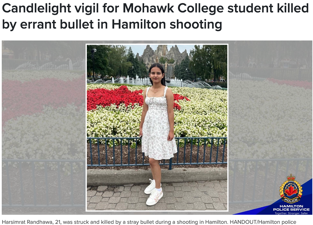 女留学生等车遭遇枪战，胸部中枪死亡！父亲后悔送女儿到加拿大，没想到治安这么烂（组图） - 2