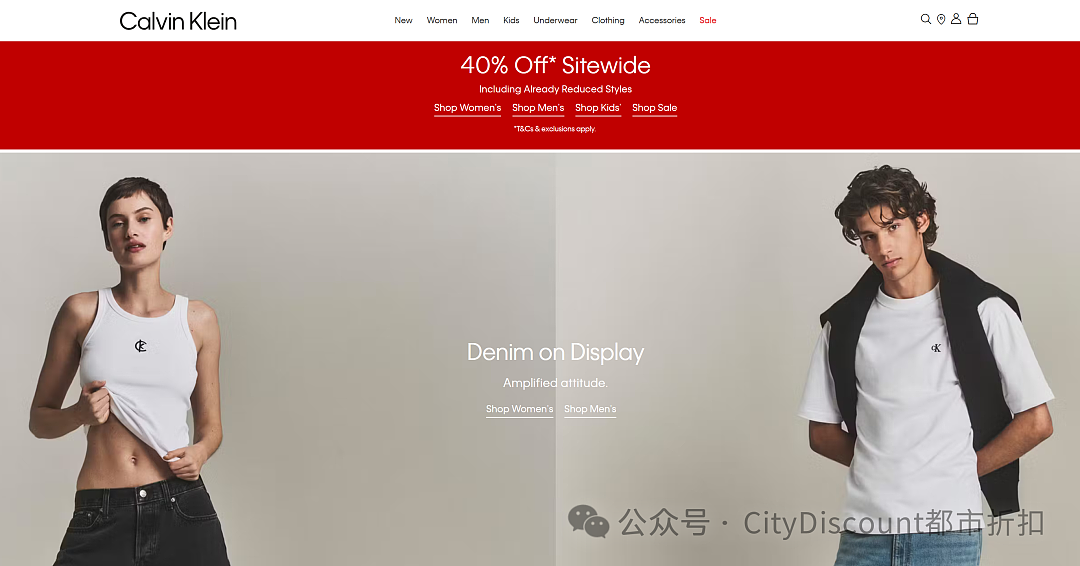 劲爆价!【Calvin Klein】全场最新折上折特卖(组图) - 1