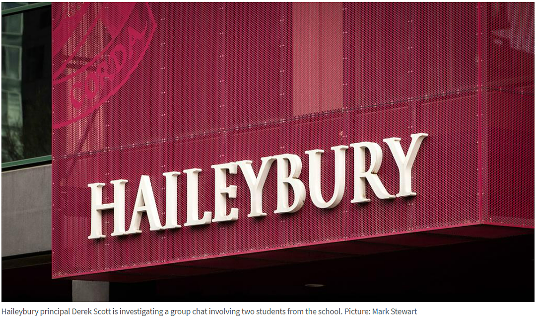 Haileybury校长表态：已报警，参与学生将接受纪律处分…（组图） - 2