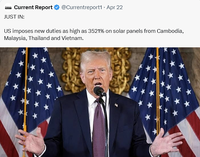 3500%关税落地,特朗普冲东南亚动手了(组图) - 2