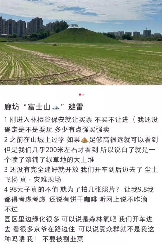 河北“廊坊富士山”爆红美照疯传！男子花98元进场踩雷：就是喷漆土堆（组图） - 2