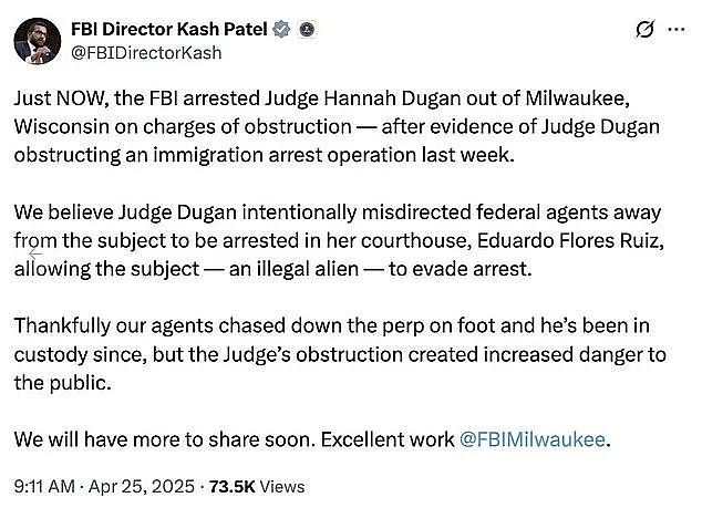 全美哗然！FBI逮捕两名法官，一个协助非法移民逃跑，一个窝藏非法移民黑帮成员（组图） - 2
