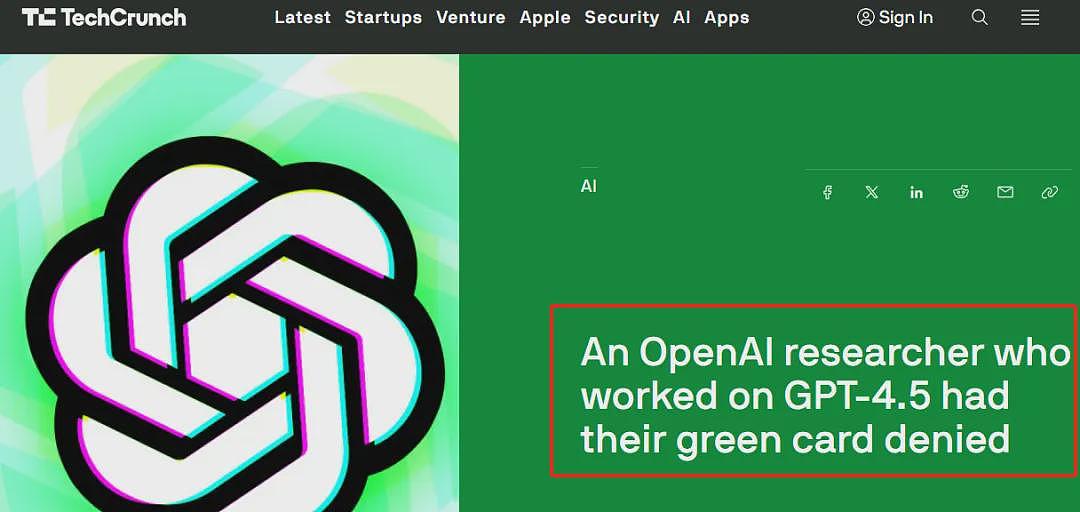 美AI圈炸锅:OpenAI华裔王牌研究员绿卡被拒(组图) - 1
