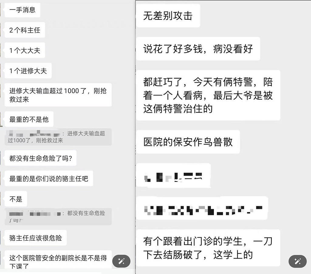 天津医院多名医护被患者砍杀!著名骨科医生骆巍不治身亡,抓捕现场视频曝光(视频/组图) - 2