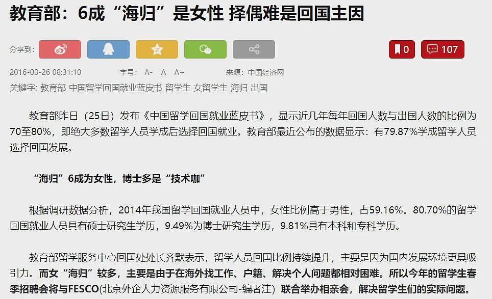 从相亲圈到资本市场,留学生面临贬值困境(图) - 3
