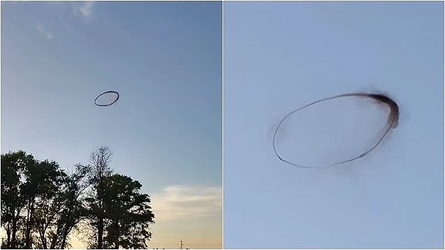 “神秘黑圈”诡浮小镇上空！美居民震惊：活50年没见过（视频/图） - 1