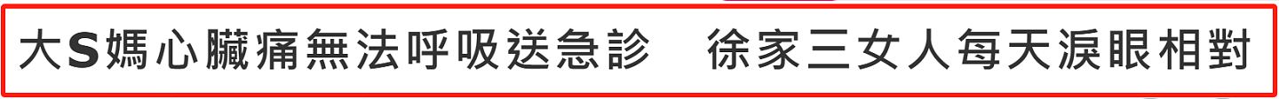 S妈难以走出悲痛,心疼到无法呼吸送急诊,小S女儿却忙着接手资源(组图) - 2