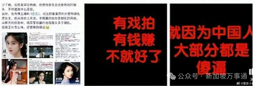 最新!新加坡女星被曝大骂“中国人是傻逼”,多家媒体发文狠批!本人回应:热爱中国,不是我说的(视频/组图) - 7