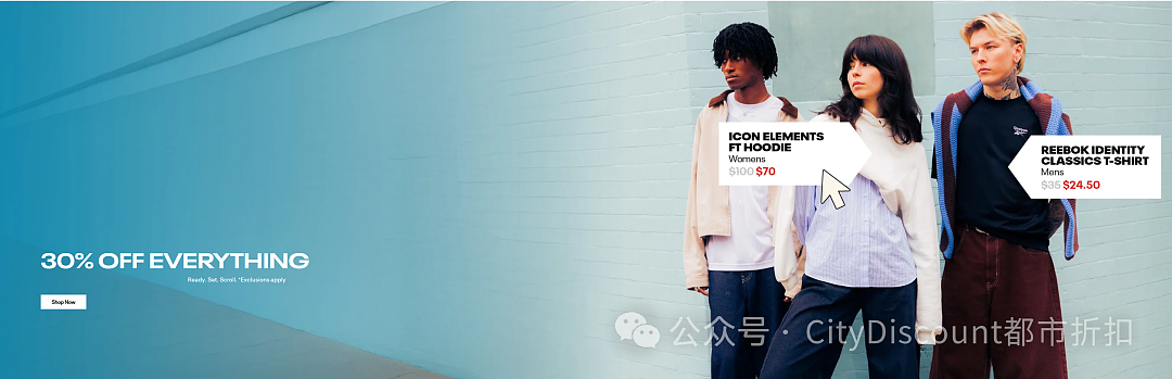 劲爆价 !【Reebok】运动鞋/服饰折上折(组图) - 1