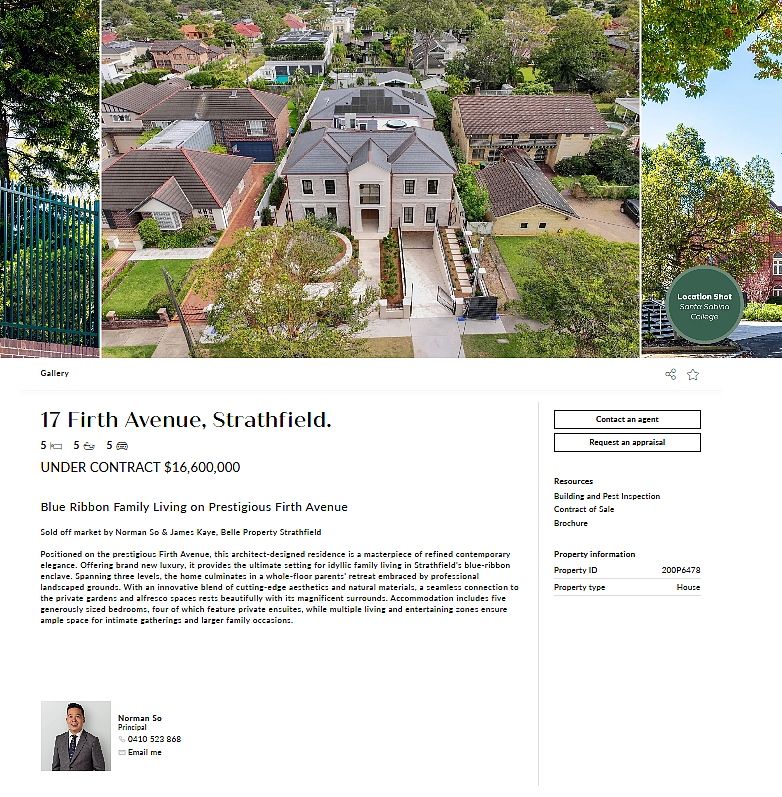 重磅交易! Strathfield豪宅以$1,660万成交,刷新当地纪录(组图) - 2