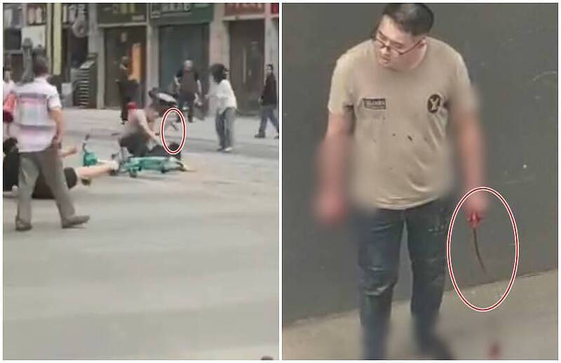 惊悚!四川男当街连续狠刺女子,刀都捅弯了...(视频/图) - 1