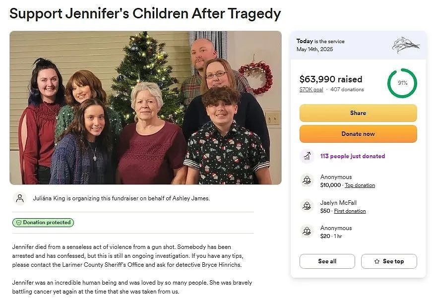 她4次抗癌成功，却被一颗流弹莫名打死，是邻居擦枪走火？怎么能这么倒霉（组图） - 5