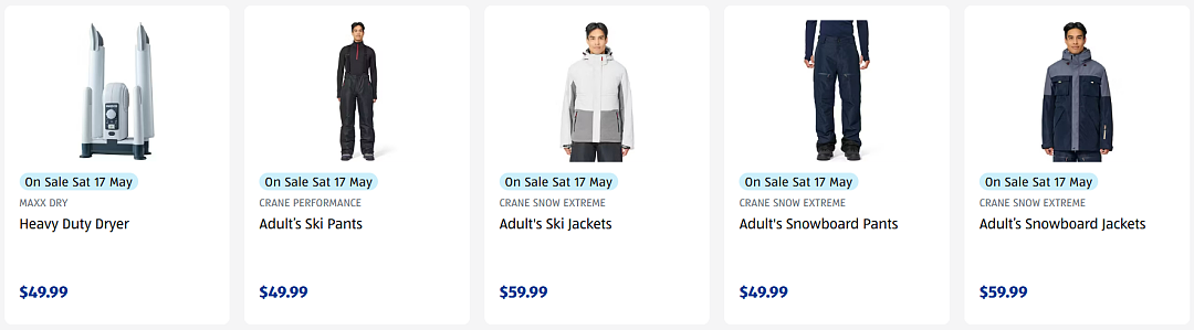 5月17日！Aldi本周六特卖品出炉，滑雪装备可以冲！（组图） - 1