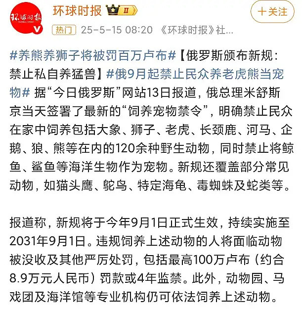 俄罗斯宣布：禁止在家养熊！网友：原来“战斗民族养熊”是真的？（组图） - 5