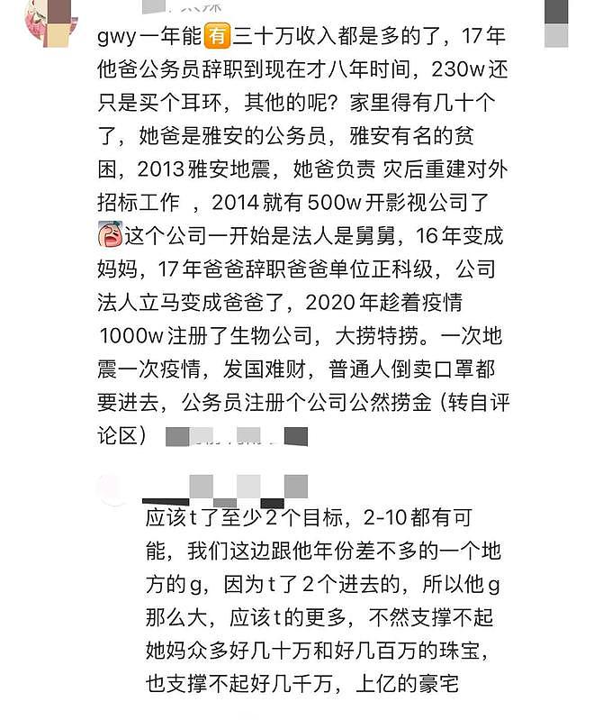 黄杨钿甜晒天价耳环被扒家底,父亲身份曝光后,网友建议彻底严查(组图) - 7