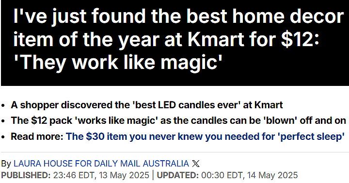 Kmart这款$12刀神级家居小物太赞了！一吹就亮，连开关都省了！（组图） - 1
