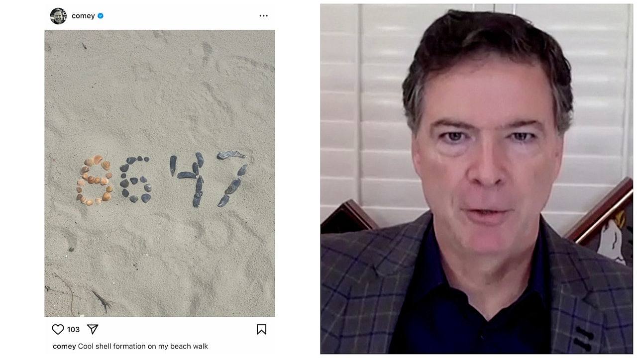 “8647”暗吁刺杀总统？FBI前局长遭调查，特朗普咬定其有行刺意图（组图） - 1