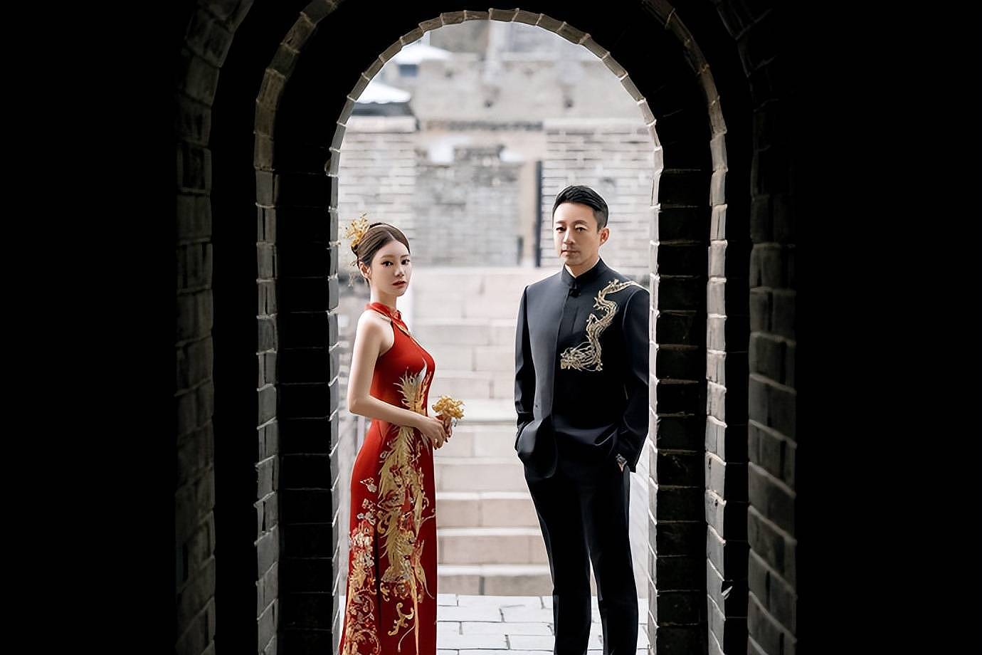 汪小菲二婚太隆重！高清婚纱照首曝光，两人牵手碰鼻好恩爱（组图） - 7