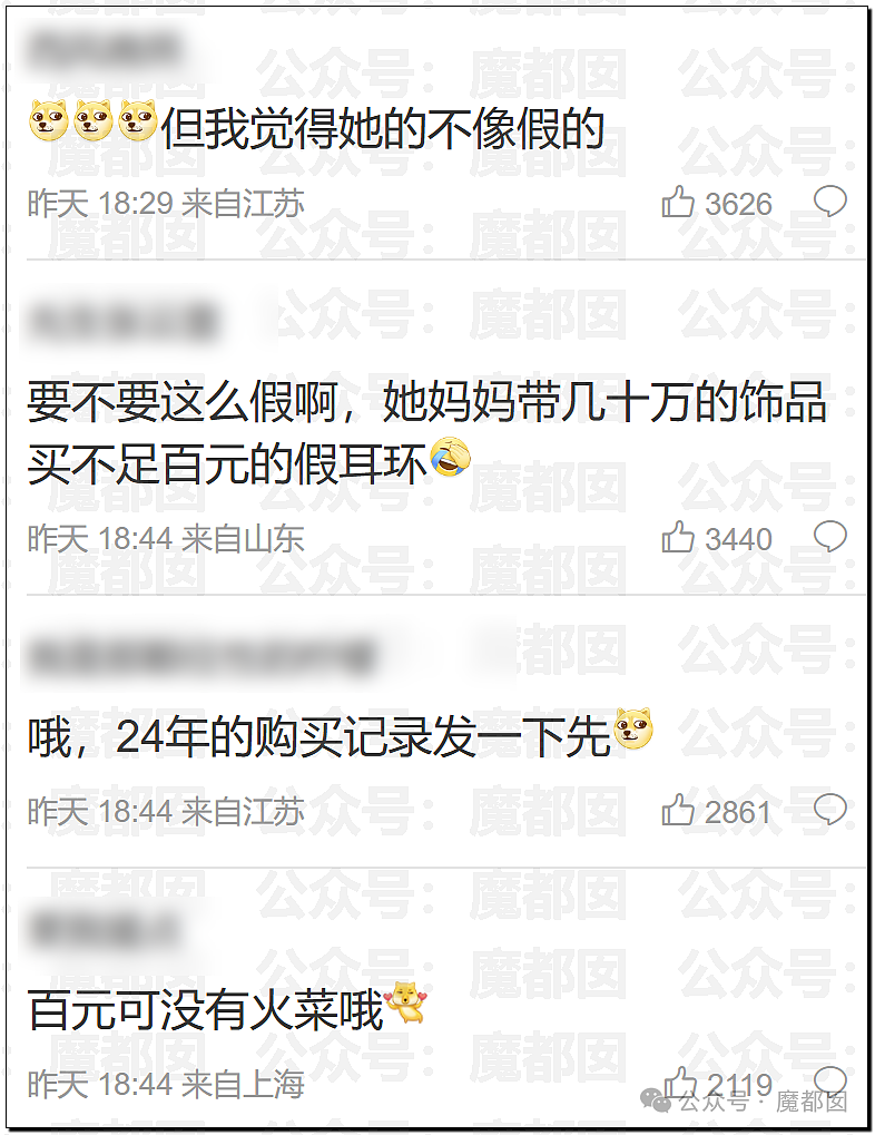 黄杨钿甜百万耳环竟引发对一线顶流女星Y某家庭的质疑（组图） - 3