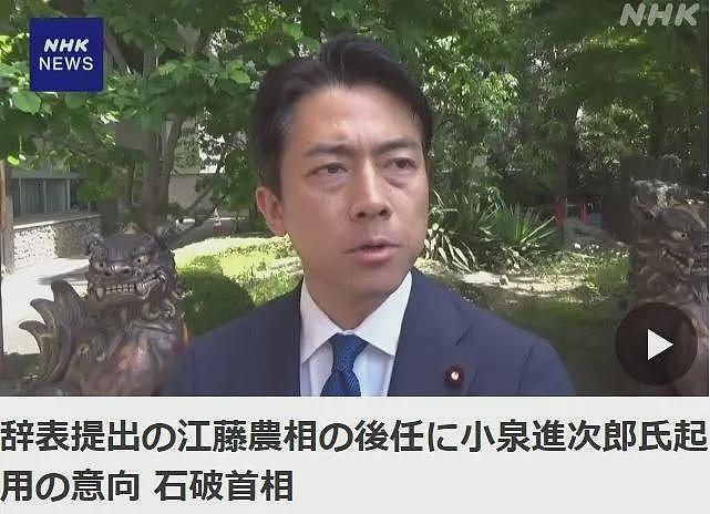 因争议言论日本农相递交辞呈，小泉进次郎将接任（图） - 1
